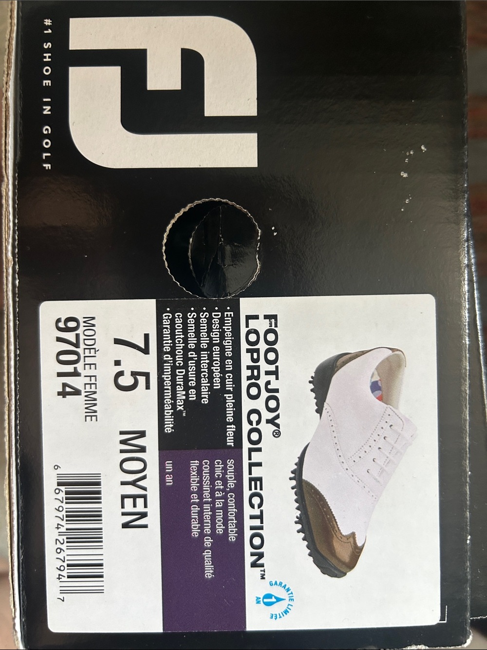 NEW FootJoy White and Brown Wingtip Golf Oxfords - Picture 6 of 6
